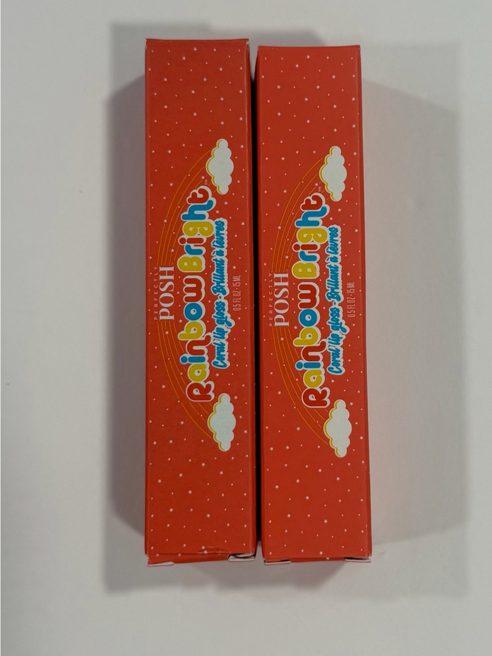 Perfectly Posh Rainbow Bright Coral Lip Gloss 2 Pack